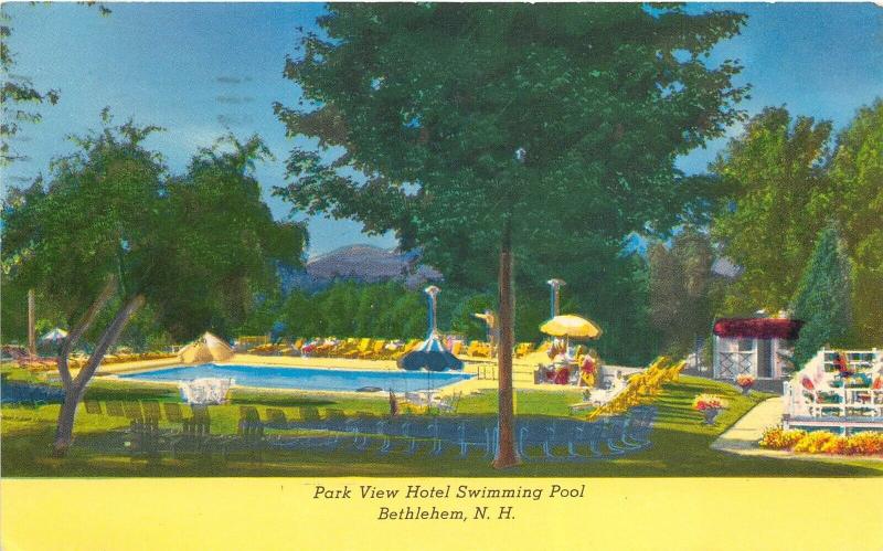 Bethlehem New Hampshire 1964 Postcard Park View Hotel