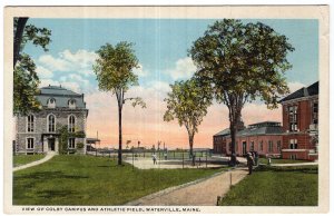 Waterville, Maine, View Of Colby Campus and Athletic Field