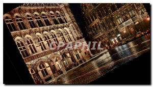 Postcard Modern Brussels Grand Place at night