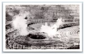 RPPC Blasting Utah Copper Mine Bingham Canyon Utah UT UNP Postcard S6