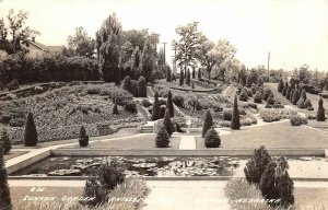 Lincoln Nebraska 1940s RPPC Real Photo Postcard Sunken Garden Antelope Park