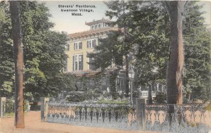 Stevens Residence Swansea Massachusetts 1910c postcard