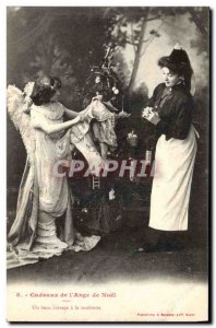 Old Postcard Fun Children Angel Gifts of Christmas & # 39ange A beautiful cou...