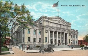 Vintage Postcard 1910's Memorial Hall Columbus OH Ohio W.S. Hieriman