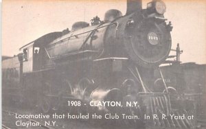 1908 Locomotive that hauled the Club Train Clayton, New York  