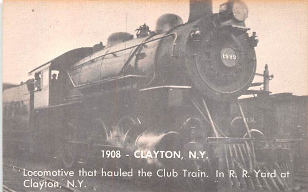 1908 Locomotive that hauled the Club Train Clayton, New York  