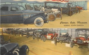 Linen Postcard; Pioneer Auto Museum, Murdo SD Jones County Unposted