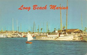 LONG BEACH, CA California  MARINA & YACHT MOORINGS In ALAMITOS BAY   Postcard