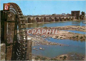 Postcard Modern Cordoba Roman Bridge and the Mill Albelafia