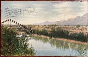 Irrigation Canal Phoenix Ariz PM 5/6/1910 “Reverse” PM on front L37