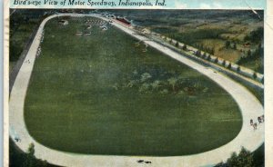 1920s Bird's Eye View of Motor Speedway Indianapolis Indiana Postcard