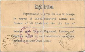 Entier Postal Stationery Postal Britain Great Britain 4 1 / 2d to New York in...