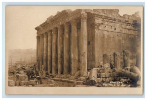 c1920's Baalbek Temple Of Bachuss Lebanon RPPC Photo Unposted Vintage Postcard