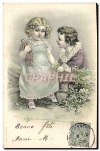 Old Postcard Fun Children Children Doll