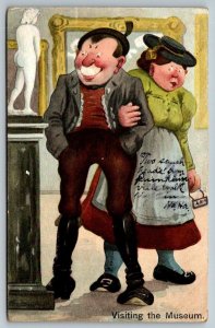 Comic Humor  Visiting the Museum  Postcard