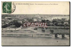 Old Postcard Les Sables D & # 39Olonne Panoramic Shot Tower D & # 39Arundel