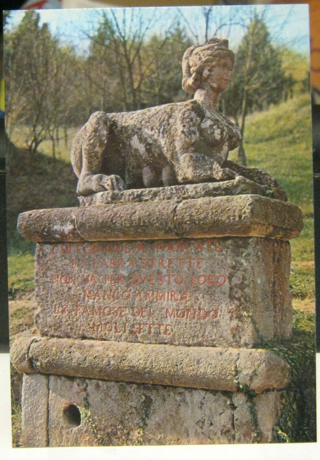 Italy Parco dei Mostri di Bomarzo A Sphinx - unposted | Europe - Italy ...