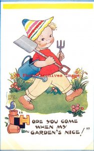 Mabel Lucie Attwell, Valentine No 5649, Hope You Come When My Garden's Nice!