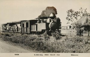 RPPC Postcard C.S.R. Coy Free Train Fiji Stinsons 1006 Colonial Sugar Refining