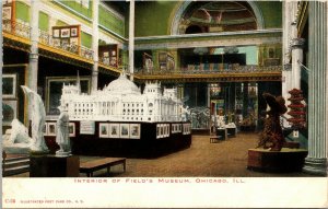 Postcard IL Chicago Interior of Field's Museum - Statues C.1905 M19