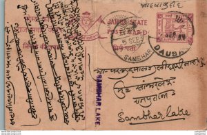 Jaipur Postal Stationery Sambhar cds Dausa cds