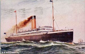 SS 'Megantic' Ship Steamship c1910 State Publishing Postcard F63