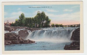 P2298 vintage postcard the falls, sioux falls S. D.