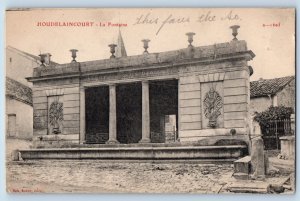 Meuse Grand Est France Postcard Houdelaincourt Fountain c1910 Posted Antique