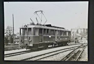 Mint Vintage Switzerland Train 1961 Original Paint Blonay Real Photo Postcard