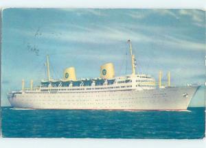 1950's postcard of NAMED IDENTIFIABLE BOAT hp8336