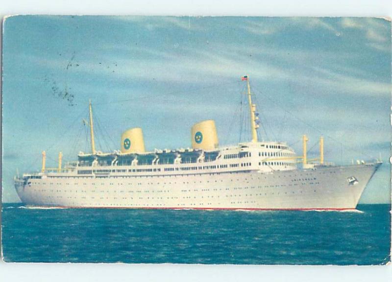 1950's postcard of NAMED IDENTIFIABLE BOAT hp8336