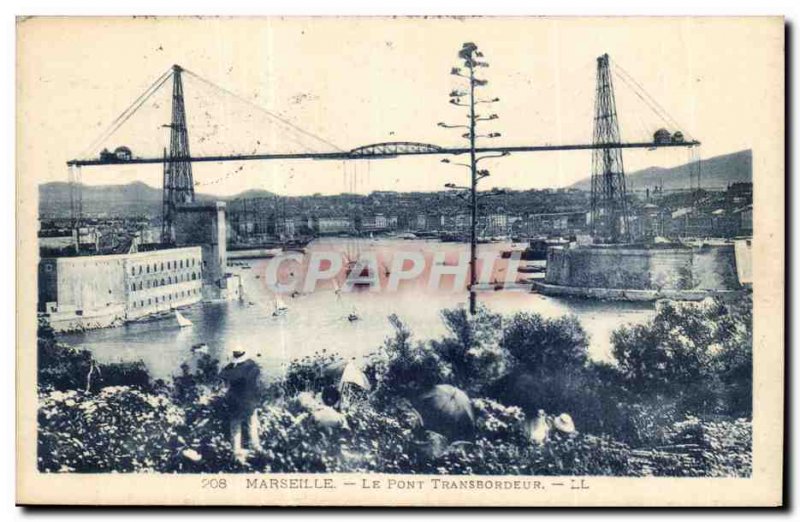 Marseille Old Postcard The transporter bridge