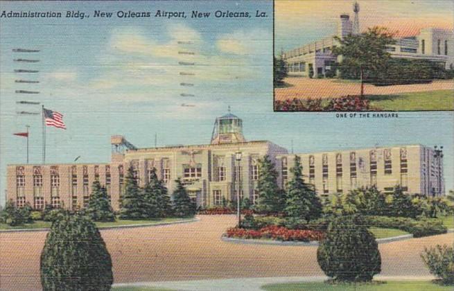 Louisiana New Orleans Administration Building New Orleans Airport 1948 Curteich