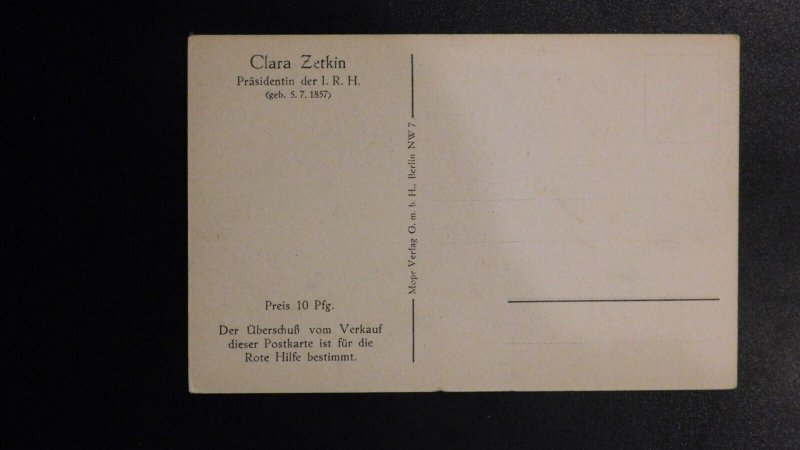 Mint Germany Postcard Clara Zetkin German Activist Berlin Portrait