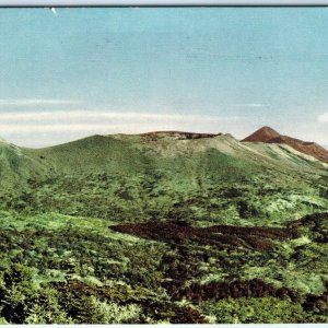 c1930s Japan Kirishima National Park Volcano Mythic Litho Photo Postcard Vtg A65