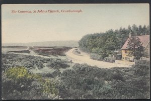 Sussex Postcard - The Common, St John's Church, Crowborough   MB1117