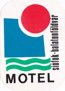 Hungary Siofok Motel Siofok Vintage Luggage Label sk3874