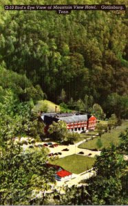 Tennessee Gatlinburg Birds Eye View Of Mountain View Hotel