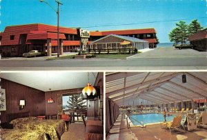 MACKINAW CITY Michigan MI  FOUNTAIN MOTEL Room~Indoor Pool ROADSIDE 4X6 Oversize