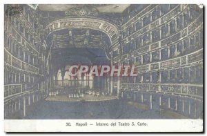 Postcard Old Napoli Intemo del Teatro S Carlo