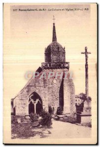 Old Postcard Perros Guirec and Calvary Church