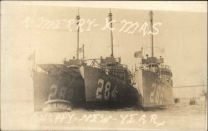 US Navy Destroyer Ships 282 284 285 Toucey Ishewood Case Charleston SC RPPC