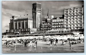 RPPC BLANKENBERGE, BELGIUM ~ Hotel Eden CASINO et DIGUE Cecil Hotel Postcard