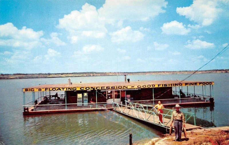 Lake Whitney Texas The Big B Floating Concession Stand, Vintage PC U13436