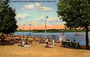 Terre Haute, Indiana - Bathing Beach on Izaak Walton Lake - in 1944
