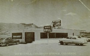 Sinton's Dirks Grill, Colorado Springs, Colorado Vintage Postcard F101