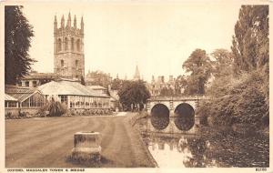 BR58163 magdalen tower and bridge  oxford    uk