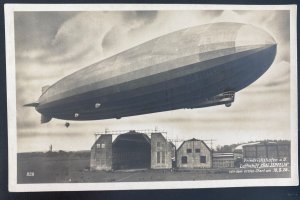 Mint RPPC Real Picture Postcard Graf Zeppelin LZ 127 1928 At Hangar