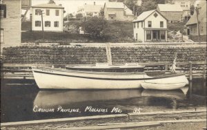 Machias Maine ME Cruiser Pauline Boat Vintage Real Photo Postcard