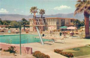 1950s Indio Hacienda Highway 99 Clinton Indio California Security pool 9488